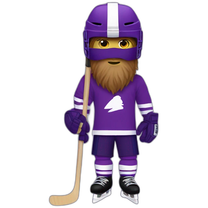 bigfoot hockey violet uniform emoji