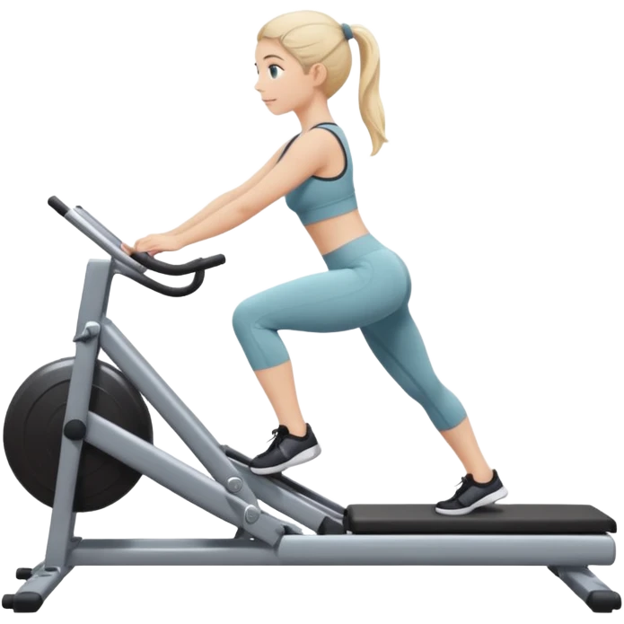 girl pilates on machine emoji