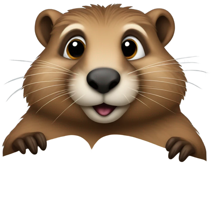 Groundhog reading a book emoji