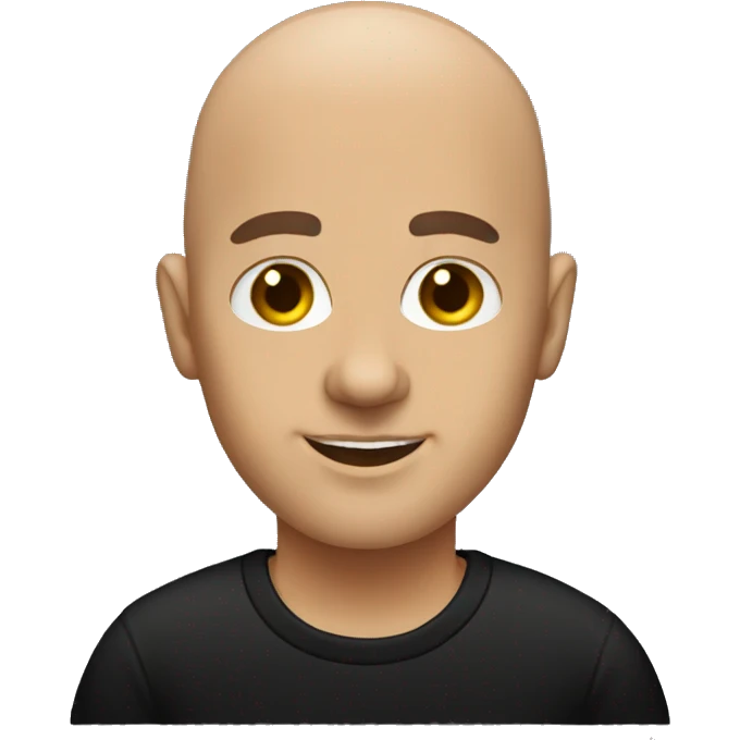 Bald dj with black shirt emoji
