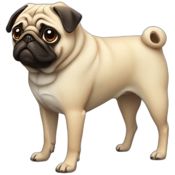 Pug with legs emoji