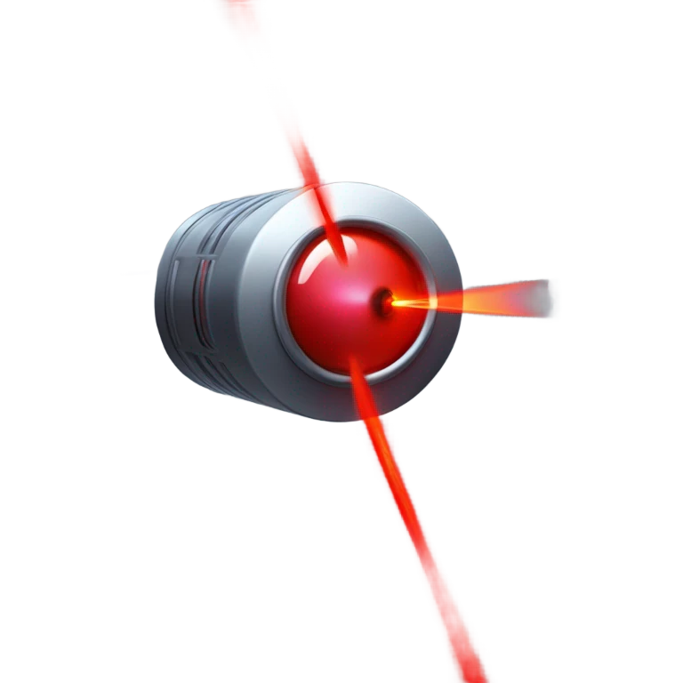 red laser beam pointer emoji
