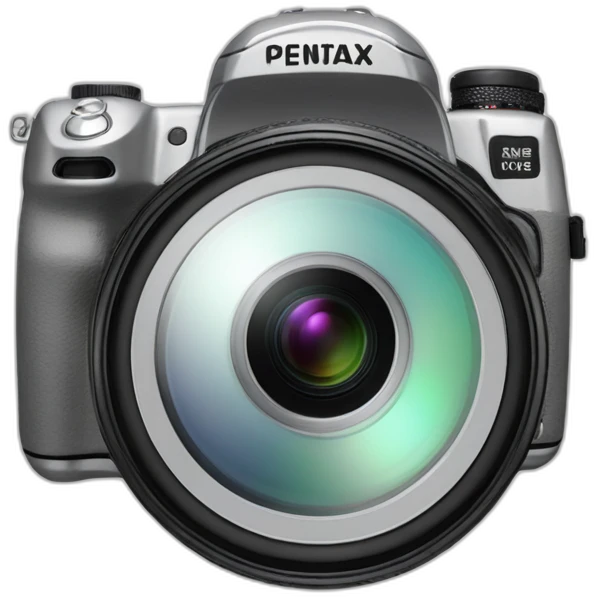 silver pentax K-1 with lens emoji