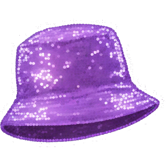 Light purple bucket hat sequin emoji