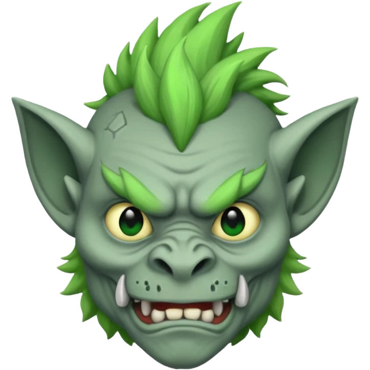 a Gargoyle with green mohawk hair emoji