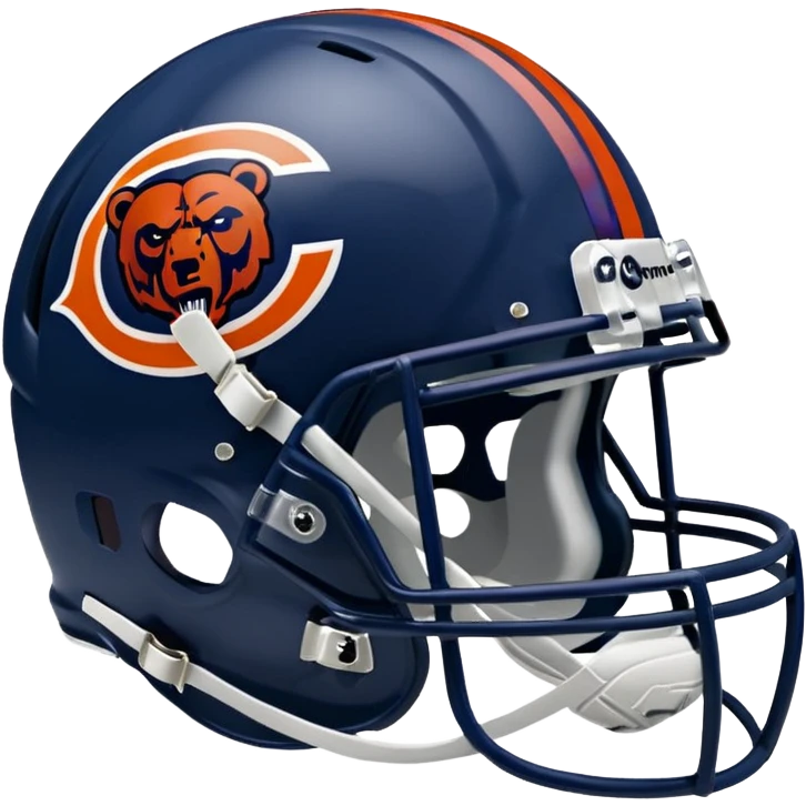 The Washington commanders football helmet and the Chicago Bears football helmet facing each other emoji