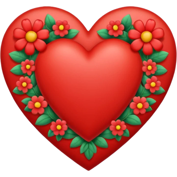 heart with a floral border emoji