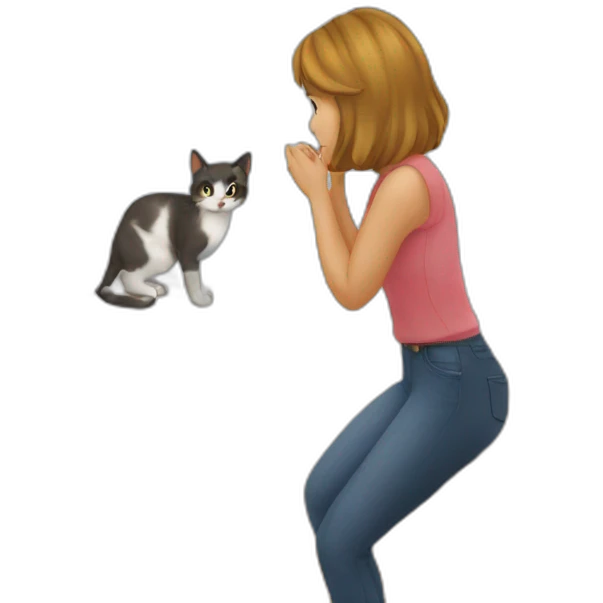cat-watching-girl emoji
