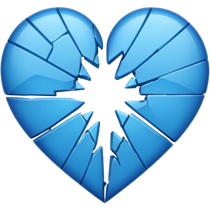 Blue broken heart emoji