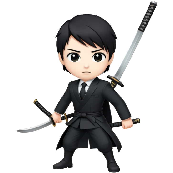 main character of a "Katana Zero" computer game emoji