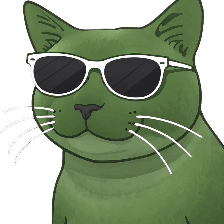 Cat with sunglasses emoji