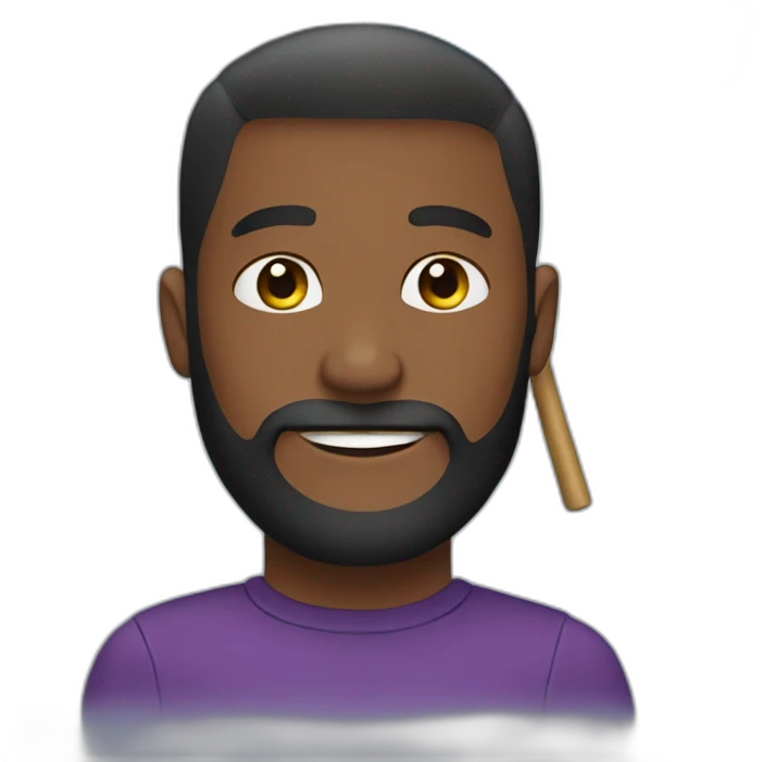 fabulous man with pride flag beard emoji