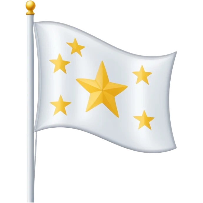 circular white flag with stars  emoji