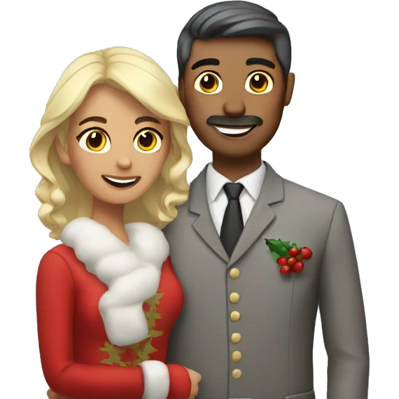novios en navidad emoji