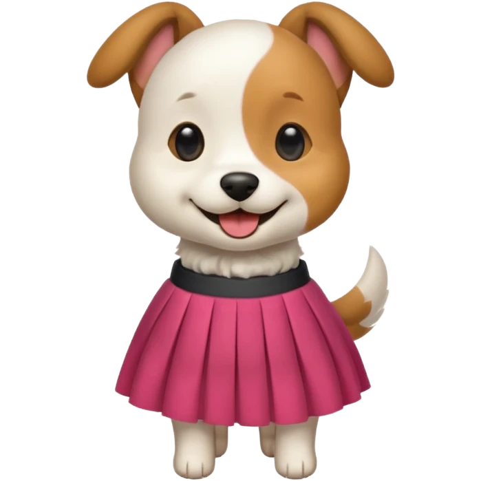 A dog with a skirt emoji