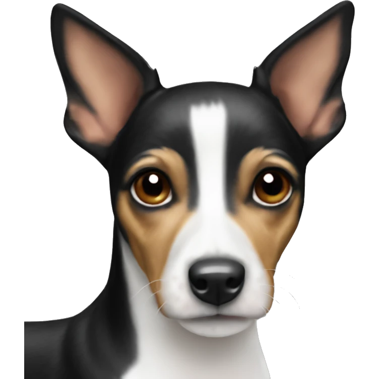 Black and white toy fox terrier emoji