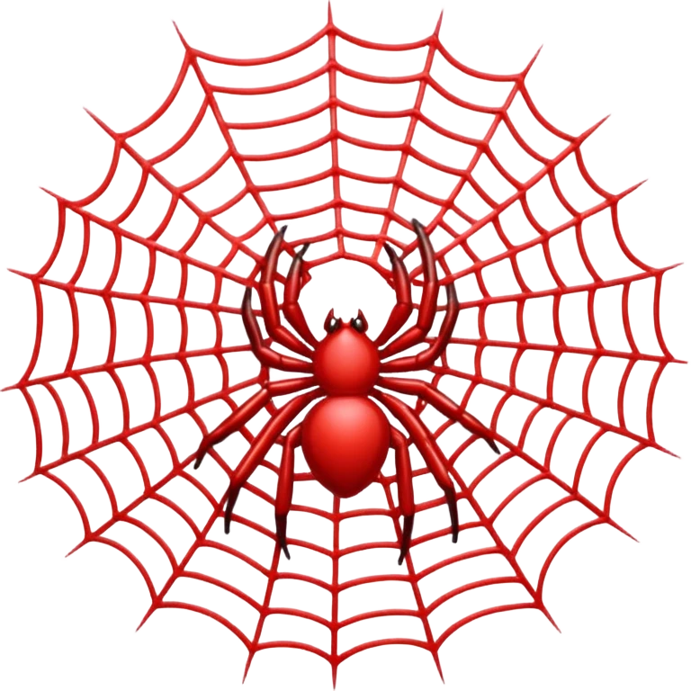 red spider web emoji