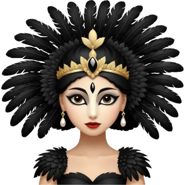 Girl as the Black Swan emoji