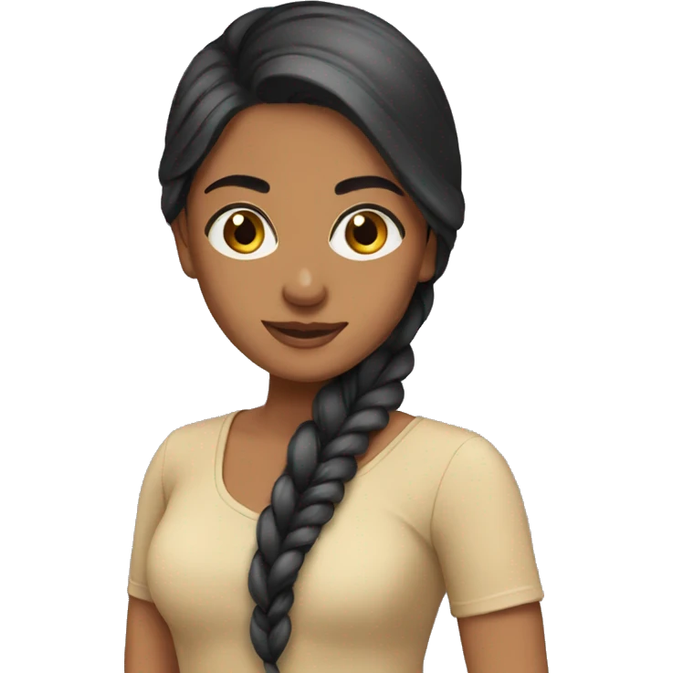 Desi girl straight hair emoji