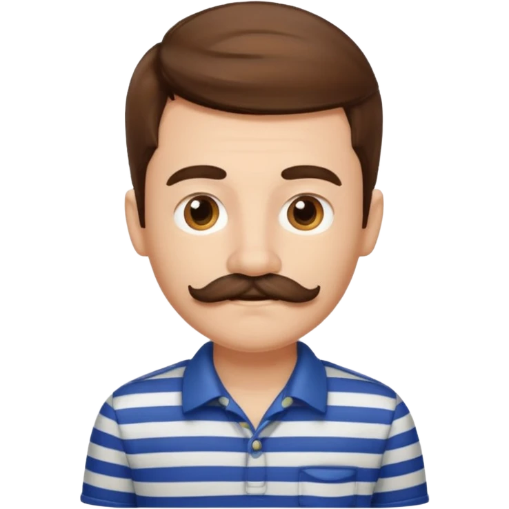 mustache Young boy,Big mustache.
negative: Dont use same face style. emoji