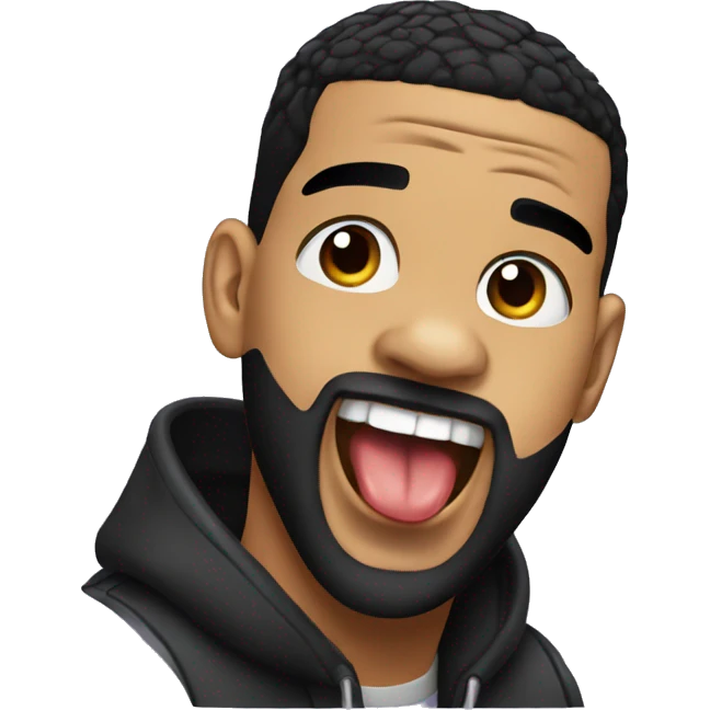 drake with his tounge out emoji