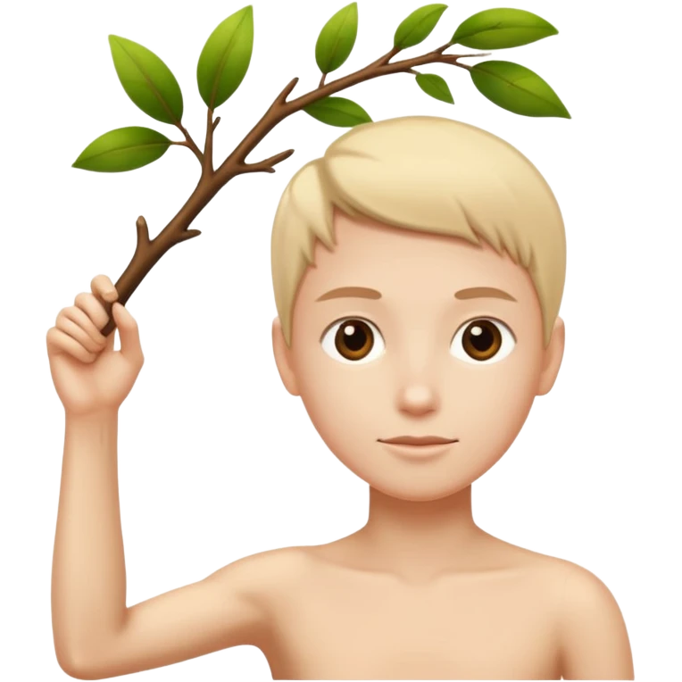 Brazo súper delgado como una rama emoji