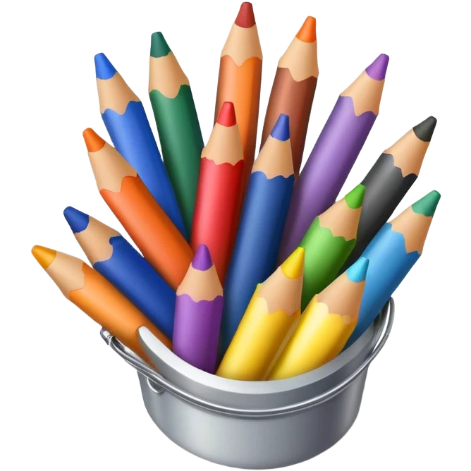 Colorful crayons in a bundle emoji