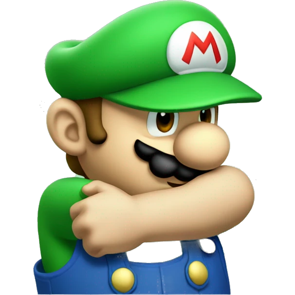 Super Mario hugging Luigi emoji
