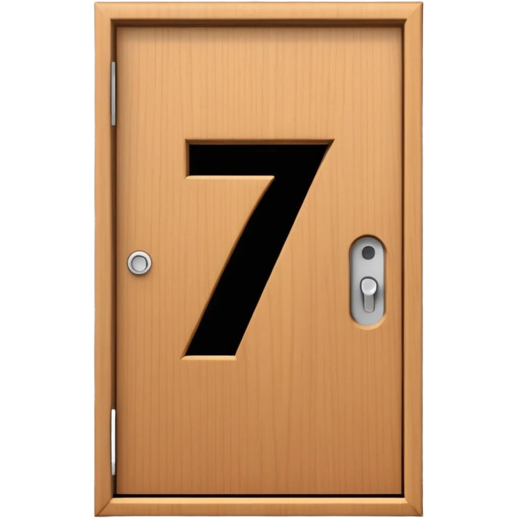 modern house door number wood emoji