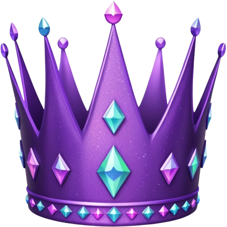 Purple Glitter Crown emoji