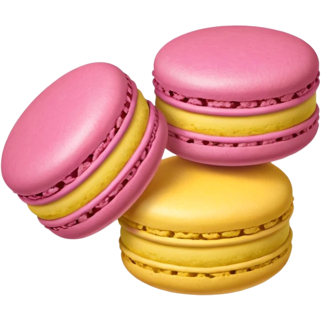 Pink and yellow macaroons  emoji