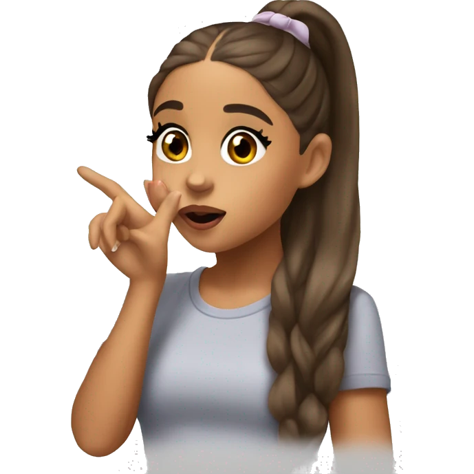 Ariana grande blowing a kiss emoji