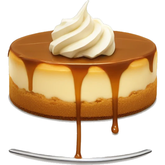 Biscoff cheesecake with caramel on top emoji