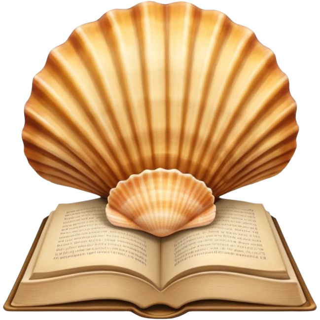 OpenSea shell with book beige satin emoji