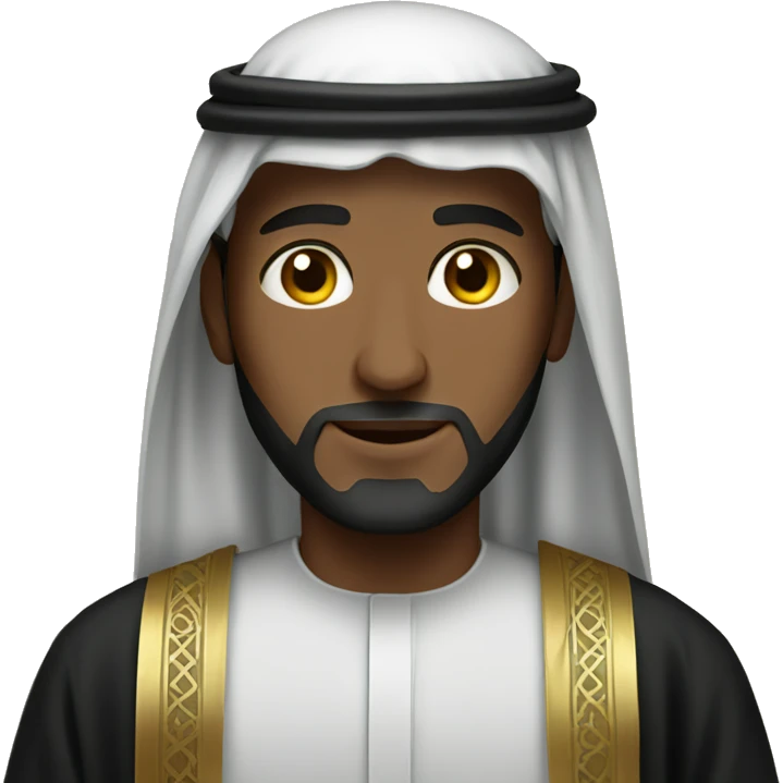 Saudi man wearing black thobe emoji