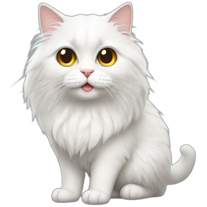 White hairy van turkish cat emoji