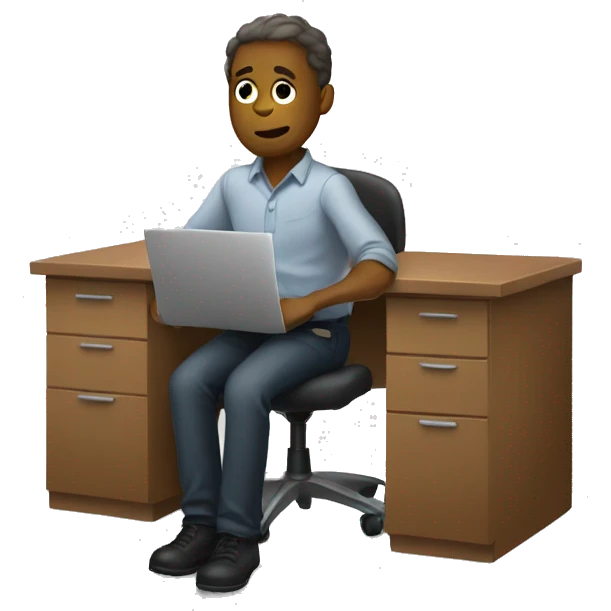 waitting for going home at your desk emoji