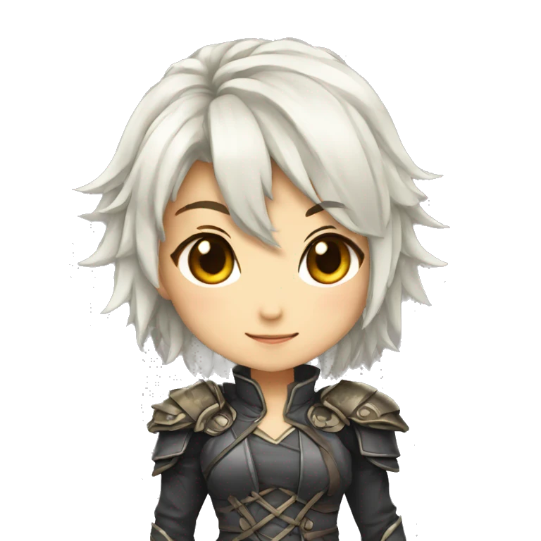 I want you to create an anime dragon chibi girl emote emoji