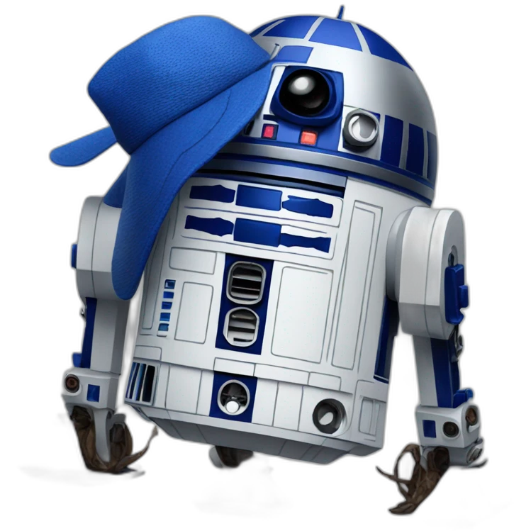 r2d2 with a hat emoji