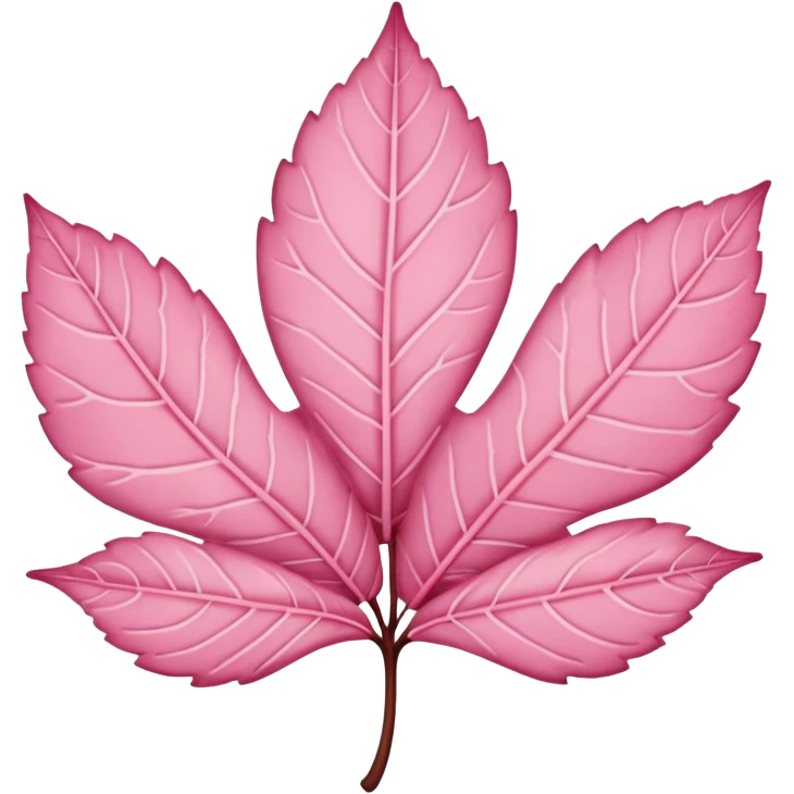 Pink leaf emoji emoji