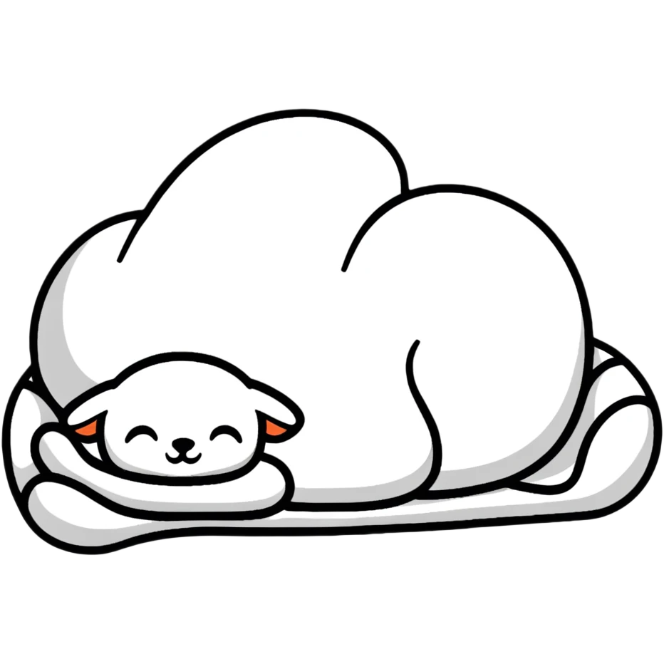 cozy night scene with sleeping character emoji