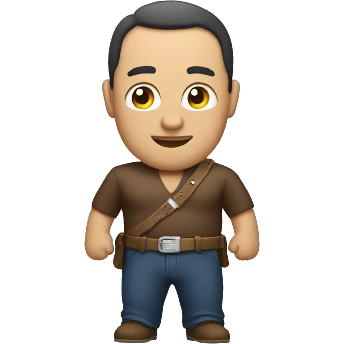 Big man tight belt emoji