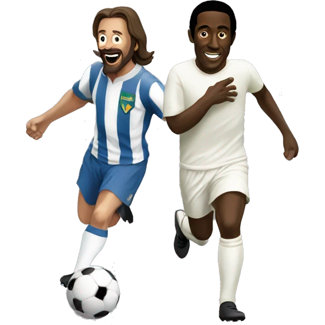 Jesus e Pelé dando dibli emoji