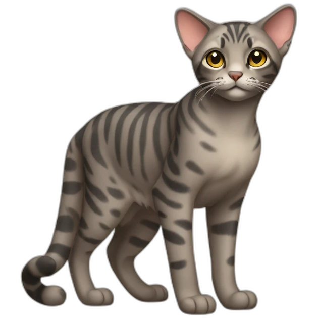 Serengeti Cat Full Body emoji