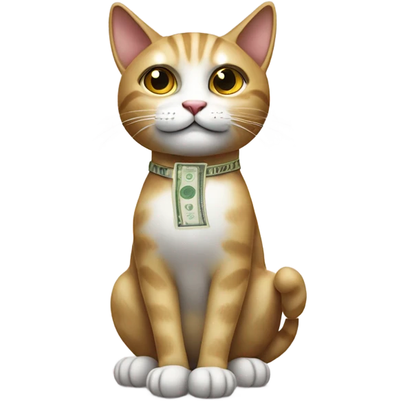 cat holding a bunch of money  emoji