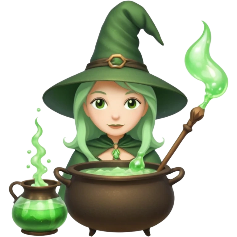 green witch cooking potion emoji