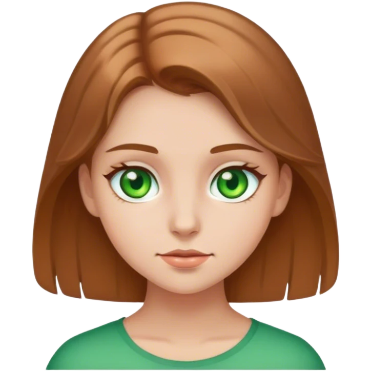 девушка с русыми вооосами и зелеными глазами emoji