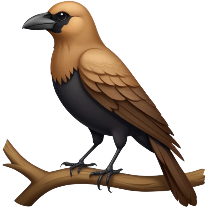 light brown crow  emoji