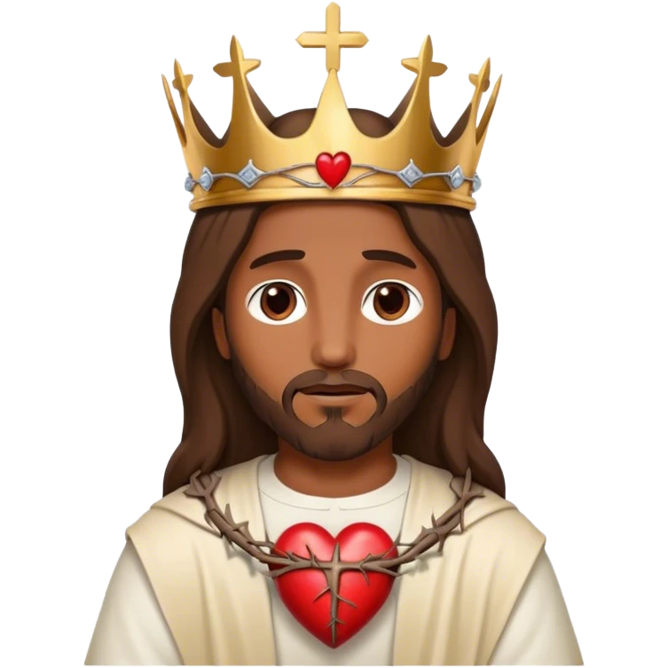 Jesus sacred heart crown of thorns heart emoji
