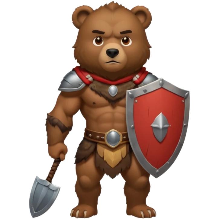 bear defense warrior with shield emoji